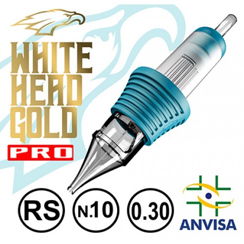 CARTUCHO COM AGULHA WHITE HEAD GOLD 0,30mm Ref.07RS-10 PRO